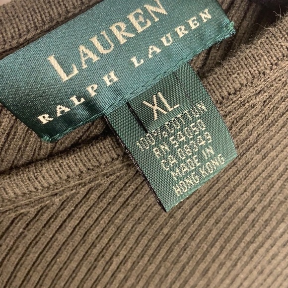 Lauren Ralph Lauren Green Women’s Cotton Sweater Vest - Picture 2 of 6